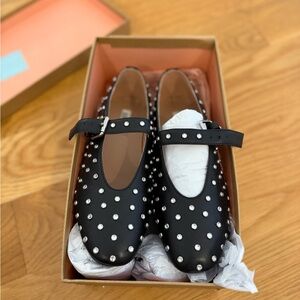 Black Studded Flats